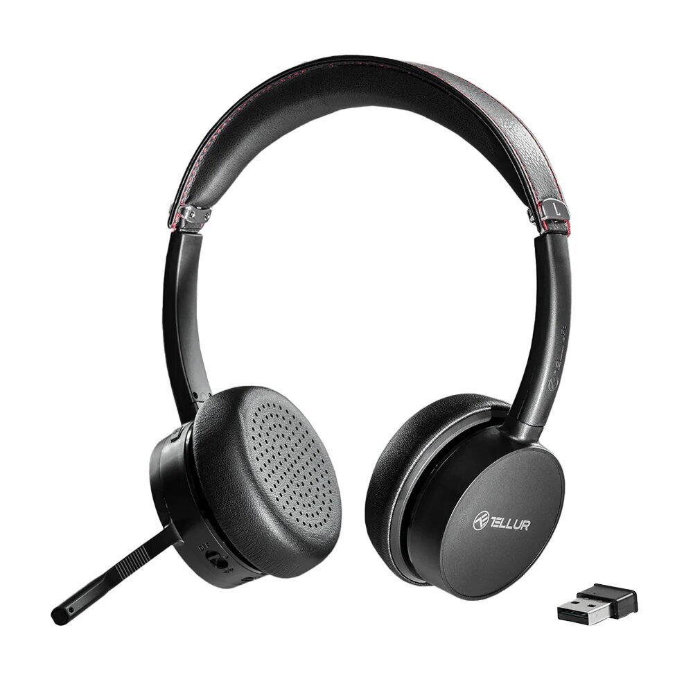 Tellur Voice Pro Wireless Call center headset black cena un informācija | Austiņas | 220.lv