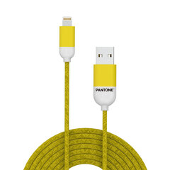 USB uz Lightning Kabelis Pantone PT-LCS001-5Y Dzeltens 1,5 m cena un informācija | Savienotājkabeļi | 220.lv