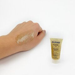 Grima gels ar spīdumiem Alpino Glitter Gold bērniem, 14 ml цена и информация | Косметика для мам и детей | 220.lv