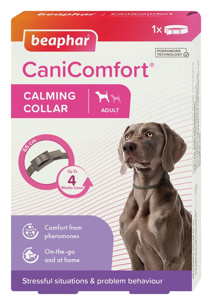Pretstresa kakla siksna suņiem Beaphar Comfort Collar Dog, 65cm цена и информация | Pavadas, apkakles, siksnas kaķiem | 220.lv
