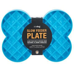 SloDog Slow Feeder Plate Large bone bowl turquoise цена и информация | Миски, ящики для корма | 220.lv