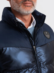 Stepēta veste vīriešiem Ombre Clothing V2 OM-JAVJ-0113 123628-12,tumši zila cena un informācija | Vīriešu vestes | 220.lv