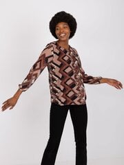 коричнево-бежевая блузка с принтом вирджиния цена и информация | Женские блузки, рубашки | 220.lv