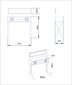 Bufete Asir, 90x80x32 cm, balts cena un informācija | Kosmētikas galdiņi | 220.lv