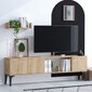 TV konsole Asir, 150x47x35 cm, brūns/melns cena un informācija | TV galdiņi | 220.lv