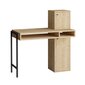 Mācību galds Asir, 102x106x45 cm, melns/brūns cena un informācija | Datorgaldi, rakstāmgaldi, biroja galdi | 220.lv