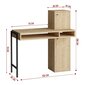 Mācību galds Asir, 102x106x45 cm, melns/brūns cena un informācija | Datorgaldi, rakstāmgaldi, biroja galdi | 220.lv