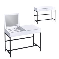 Grima galds Asir, 100x74x50 cm, balts/melns cena un informācija | Kosmētikas galdiņi | 220.lv