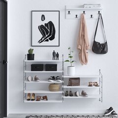 Обувной шкаф Асир, 144х85х30 см, белый цена и информация | Полки для обуви, банкетки | 220.lv
