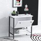 Sānu galds Asir, 55x57x31 cm, balts/melns цена и информация | Žurnālgaldiņi | 220.lv