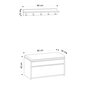 Priekšnama skapis Asir, 80x42x35 cm, balts/melns цена и информация | Apavu skapji, apavu plaukti, priekšnama soliņi | 220.lv