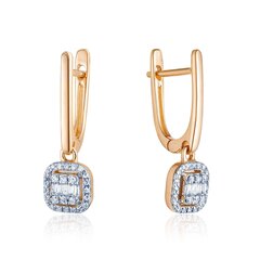 Золотые серьги с алмазами 0012644200258 цена и информация | Серьги | 220.lv