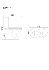 WC pods Vento Lagon ar horizonālo izvādu, 3/6l, ar PP Soft Close vāku, ūdens padeve no apakšas cena un informācija | Vento Mājai un remontam | 220.lv
