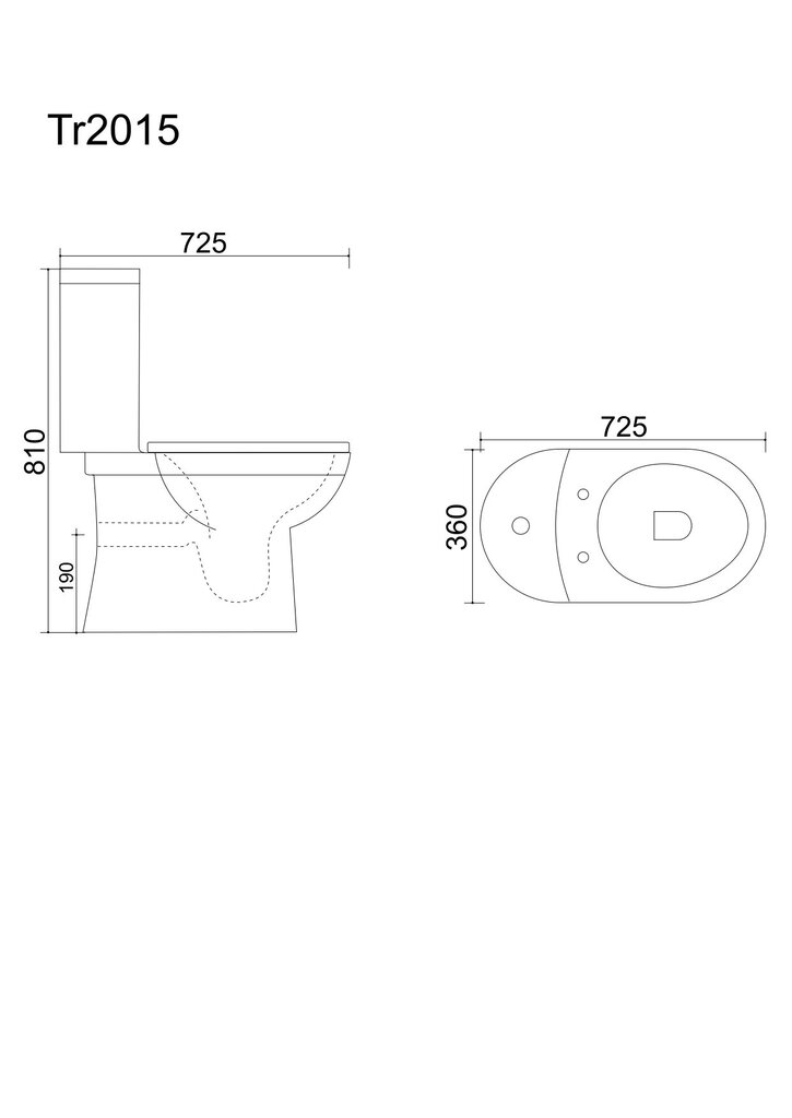 WC pods Vento Lagon ar horizonālo izvādu, 3/6l, ar PP Soft Close vāku, ūdens padeve no apakšas цена и информация | Tualetes podi | 220.lv