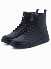 мужские зимние ботинки на шнуровке - темно-синий v4 om-fobo-0133 цена и информация | Мужские ботинки | 220.lv