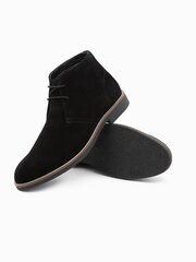 мужские зимние ботинки на контрастных шнурках - черные v3 om-fobo-0132 цена и информация | Мужские ботинки | 220.lv