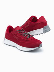 кроссовки из комбинированных материалов - красный v2 om-fosl-0110 цена и информация | Мужские ботинки | 220.lv