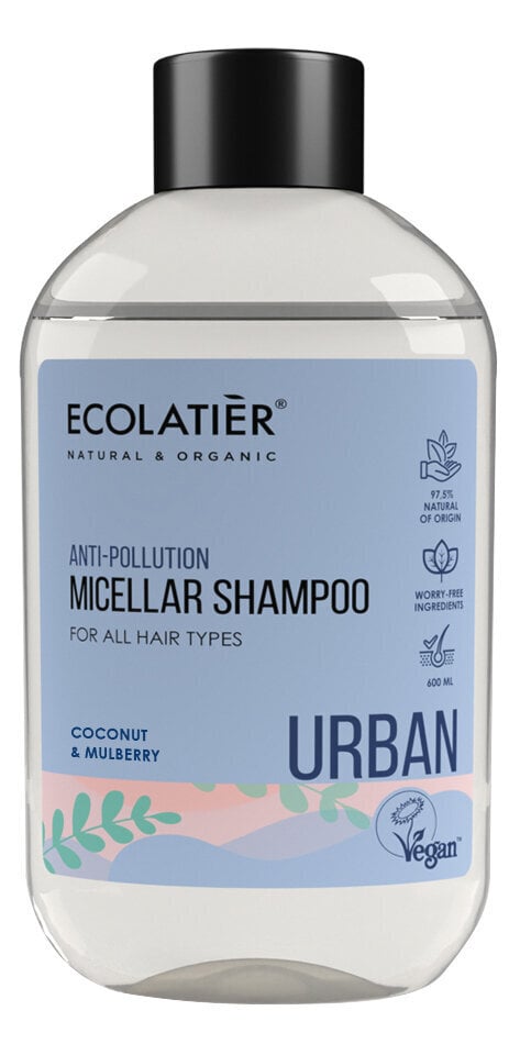 Micelārais šampūns visiem matu tipiem Ecolatier Urban, 600 ml цена и информация | Šampūni | 220.lv