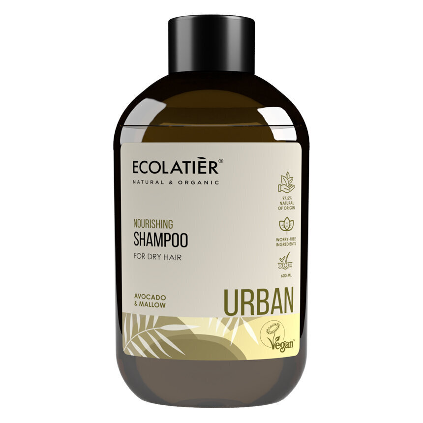 Barojošs šampūns sausiem matiem Ecolatier Urban, 600 ml cena un informācija | Šampūni | 220.lv