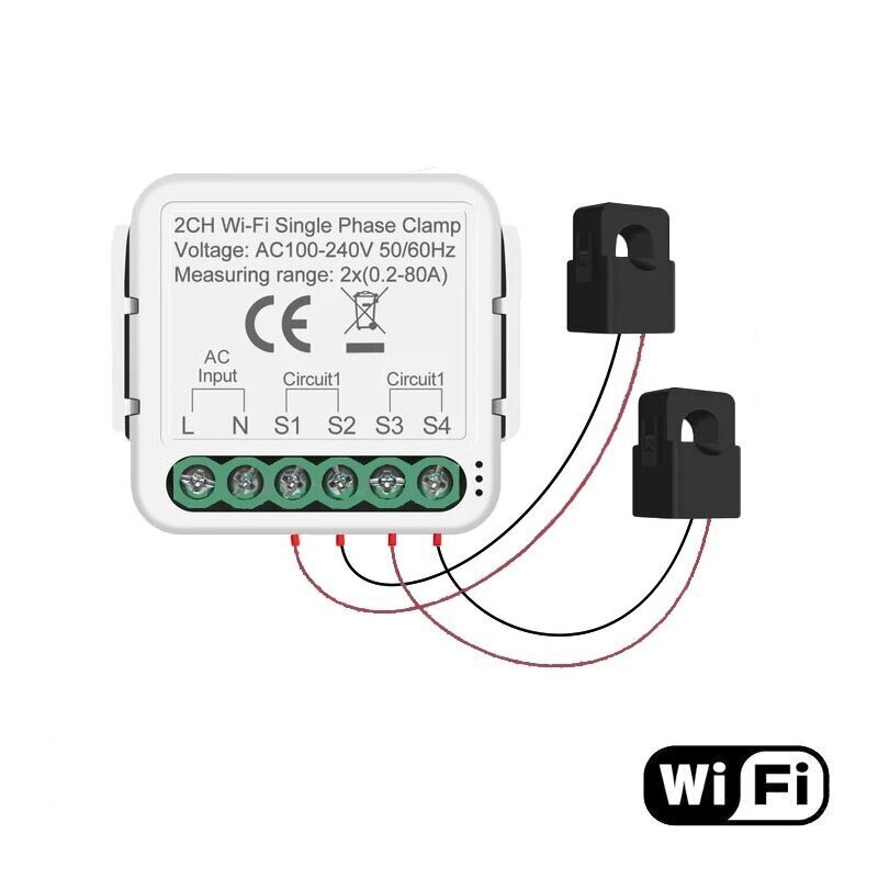 Enerģijas mērīšanas modulis Feelspot FS-PMM02W WiFi, Tuya цена и информация | Rokas instrumenti | 220.lv