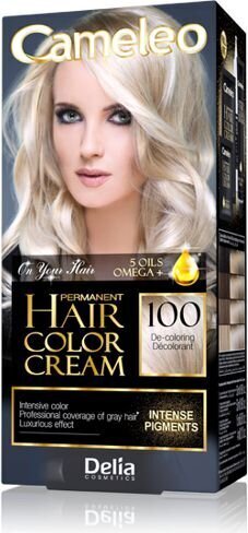 Ilgnoturīga matu krāsa Delia Cameleo HCC Omega+ nr 100 cena un informācija | Matu krāsas | 220.lv