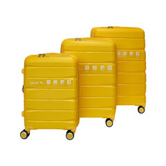 Набор чемоданов AlèzaR Lux Digitex 3 шт., желтый цена и информация | Чемоданы, дорожные сумки | 220.lv