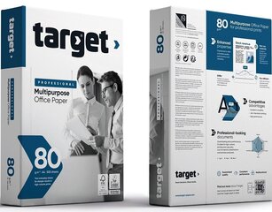 Бумага офисная копировальная TARGET Professional, А4, 80 г/м2, 500 листов цена и информация | Тетради и бумажные товары | 220.lv