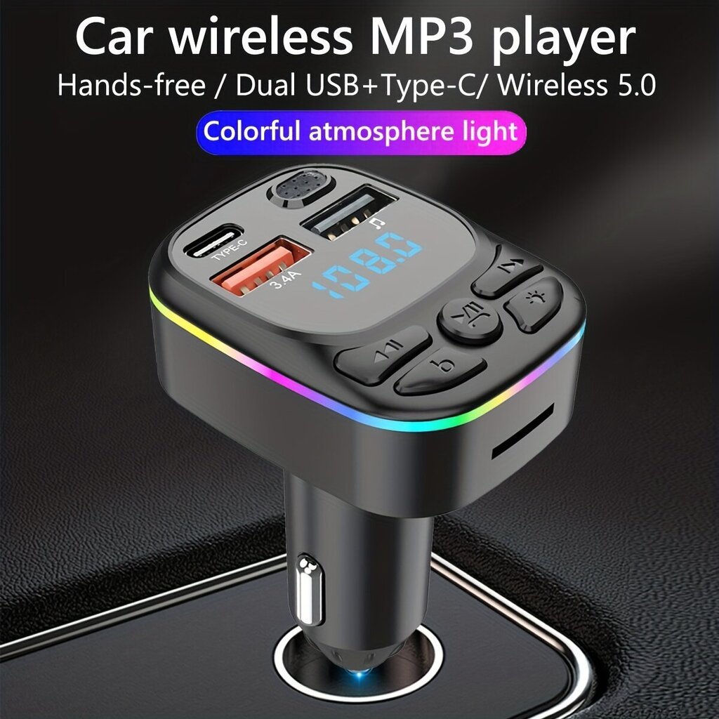 Bezvadu automobiļa FM pārraides ierīce cena un informācija | USB adapteri automašīnas oriģinālai skaņas sistēmai | 220.lv
