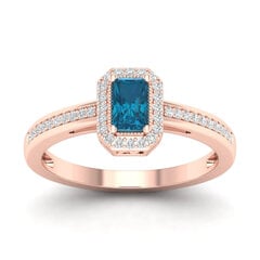 Золотое кольцо с бриллиантами и топазом цена и информация | Кольца | 220.lv