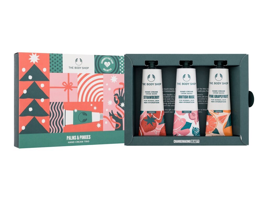 Kosmētikas komplekts The Body Shop Palms & Pinkies, 3 gab. цена и информация | Ķermeņa krēmi, losjoni | 220.lv