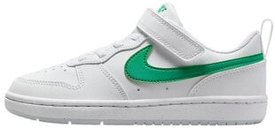 Sporta apavi bērniem Nike Court Borough Low DV5457 109, balti/zaļi цена и информация | Детская спортивная обувь | 220.lv