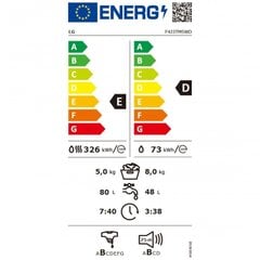 LG F4J3TM5WD cena un informācija | Veļas žāvētāji | 220.lv