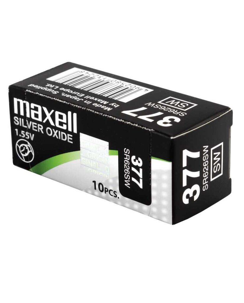 Maxell baterijas pulksteņiem SR626SW/377 1,55V cena un informācija | Baterijas | 220.lv