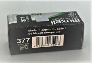 Maxell baterijas pulksteņiem SR626SW/377 1,55V цена и информация | Батарейки | 220.lv