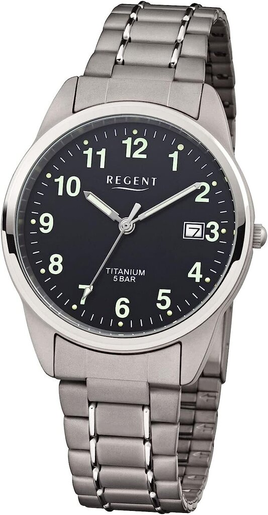 Regent vīriešu pulkstenis ar titāna rokassprādzi F-1293 B09JCP1TKM цена и информация | Vīriešu pulksteņi | 220.lv