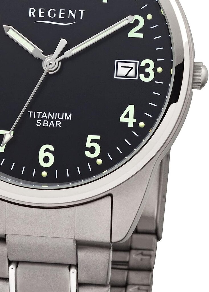 Regent vīriešu pulkstenis ar titāna rokassprādzi F-1293 B09JCP1TKM цена и информация | Vīriešu pulksteņi | 220.lv