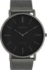 Oozoo vintage rokas pulkstenis 44 mm melns/gunmetal c9928 B07LGFLKJ2 cena un informācija | Vīriešu pulksteņi | 220.lv