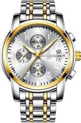 Rorios vīriešu nerūsējošā tērauda pulksteņu analogs Quarzus B07FZ4TW6J cena un informācija | Vīriešu pulksteņi | 220.lv