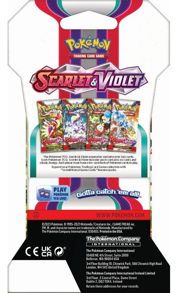 Spēle Pokemon TCG - Scarlet & Violet Sleeved Booster cena un informācija | Galda spēles | 220.lv