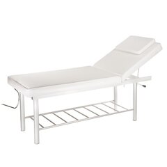 Stacionārais masāžas galds Beauty System 218, 180x62cm, balts цена и информация | Аксессуары для массажа | 220.lv