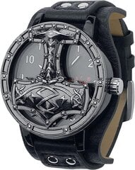 Etnox Time Thors Hammer Men Shistatches Черная синтетическая кожа, цинклегация Mjölnir, Rockwear B07Z9H9BQ7 цена и информация | Мужские часы | 220.lv