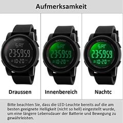 Funkytop rokas pulkstenis vīriešiem (melns) B072Q6B95Q cena un informācija | Vīriešu pulksteņi | 220.lv
