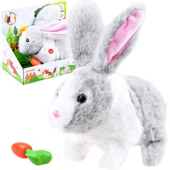 Интерактивный плюшевый кролик, серый  цена и информация | Игрушки для девочек | 220.lv