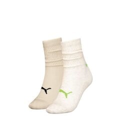 Puma sieviešu zeķes Slouch Crew Sock, bēšas, 2 pāri цена и информация | Женские носки | 220.lv