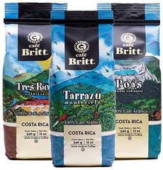 Kafijas komplekts Café Britt® — Costa Rican Origins Tarrazú, Tres Ríos & Poás, 340 g x 3gab., kafijas pupiņas cena un informācija | Kafija, kakao | 220.lv