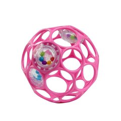 Bumba ar grabulīti Oball 10 cm, rozā, 0m+ цена и информация | Игрушки для малышей | 220.lv