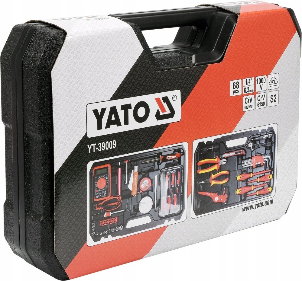 Yato elektriķa komplekts, 68 gab cena un informācija | Rokas instrumenti | 220.lv