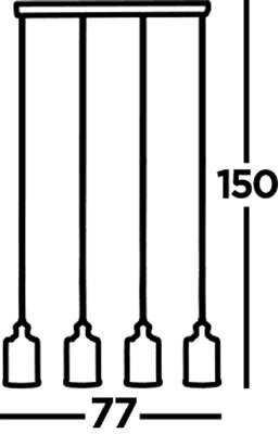 Searchlight piekaramais gaismeklis Pipes 1164-4AB cena un informācija | Piekaramās lampas | 220.lv