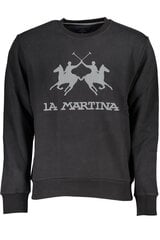 La Martina džemperis vīriešiem CCMF01FP109, melns cena un informācija | Vīriešu jakas | 220.lv