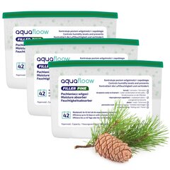 3x AquaFloow Refiller mitruma absorbents 400 ml - priežu smarža cena un informācija | Gaisa sausinātāji, mitruma savācēji | 220.lv